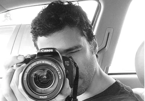 Alejandro Garcia, photographer and director, black and white portrait